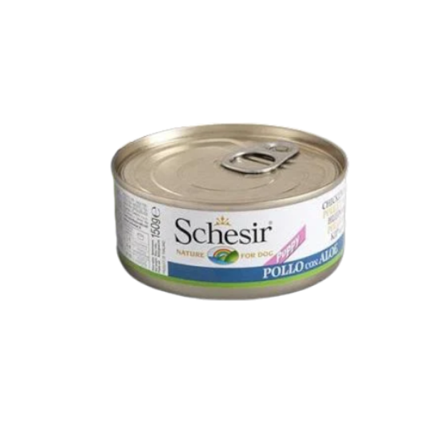 Консерви для цуценят Schesir Chicken Aloe Puppy Філе курки з алое в желе 150 г (712639)