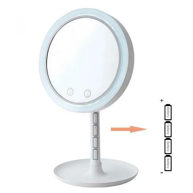 Дзеркало з LED підсвічуванням для макіяжу з вентилятором Beauty breeze mirror сенсорне гримерне на акумуляторі - фото 5