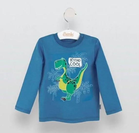 Футболка с длинным рукавом для мальчика Bembi ФБ 521 86 см Синий