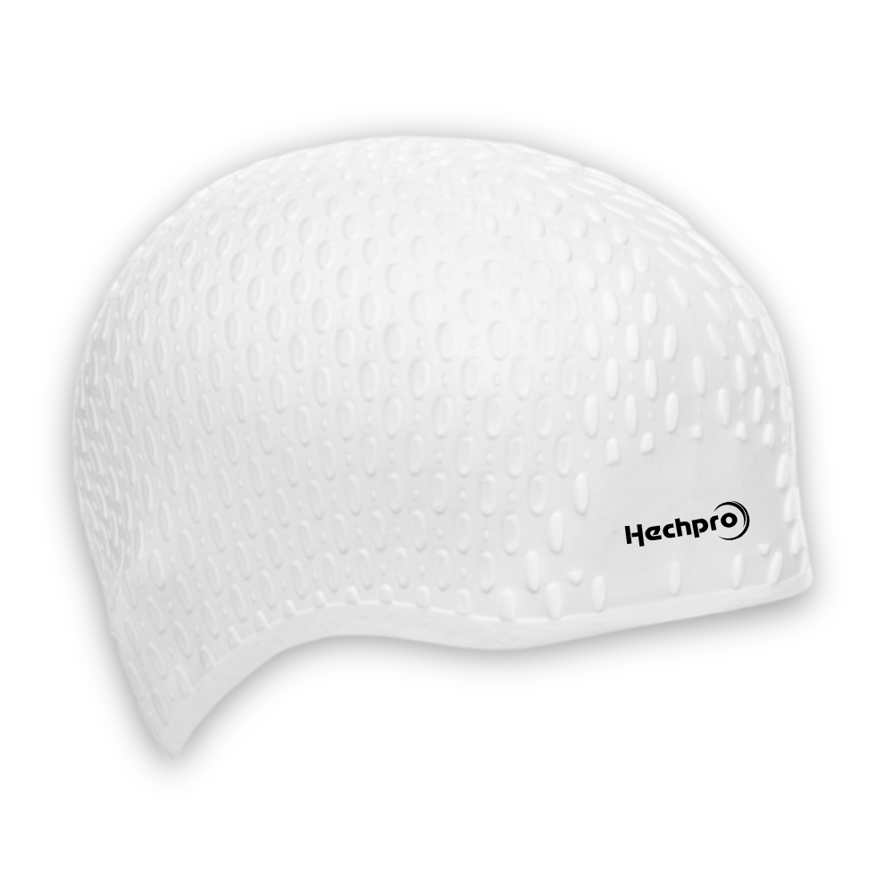 Шапочка для плавання для довгого волосся Hechpro Білий (1696) - фото 1 Шапочка для плавання для довгого волосся Hechpro Білий (1696) - фото 1