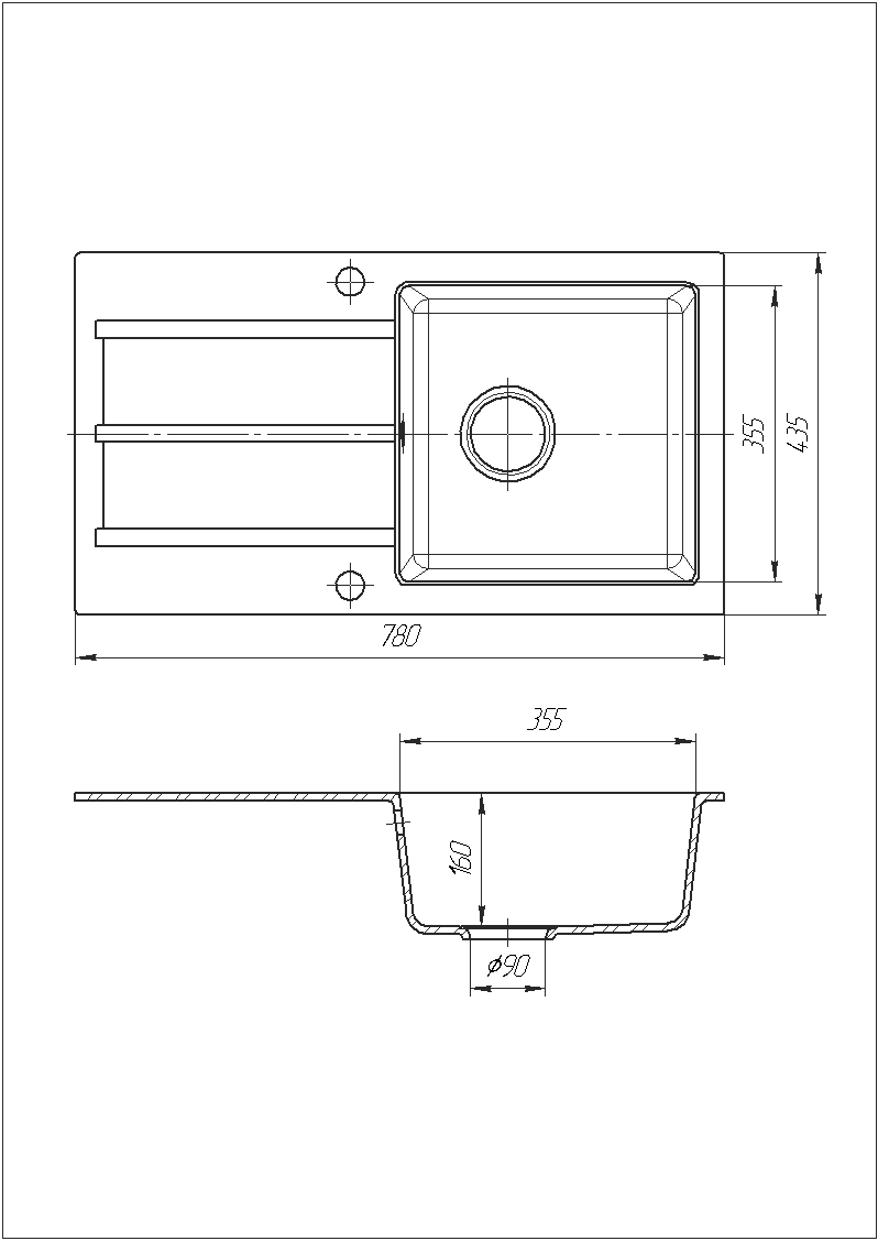 Мойка кухонная Solid Quadro Антрацит - фото 6