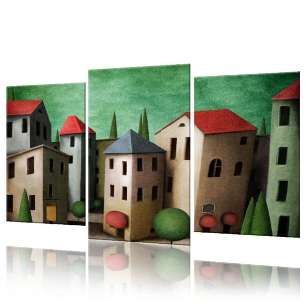 Картина модульная 3 части ArtStar Домики 70х105 см ADA0001_2