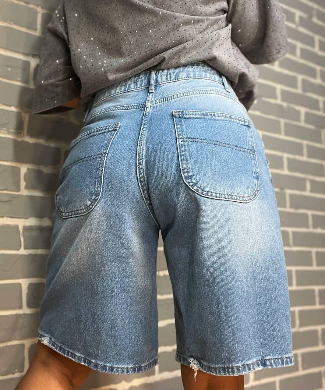 Шорты женские джинсовые PRANA 2510 бермуды косые карманы р. 46 Голубой (2484) - фото 6 Шорты женские джинсовые PRANA 2510 бермуды косые карманы р. 46 Голубой (2484) - фото 6