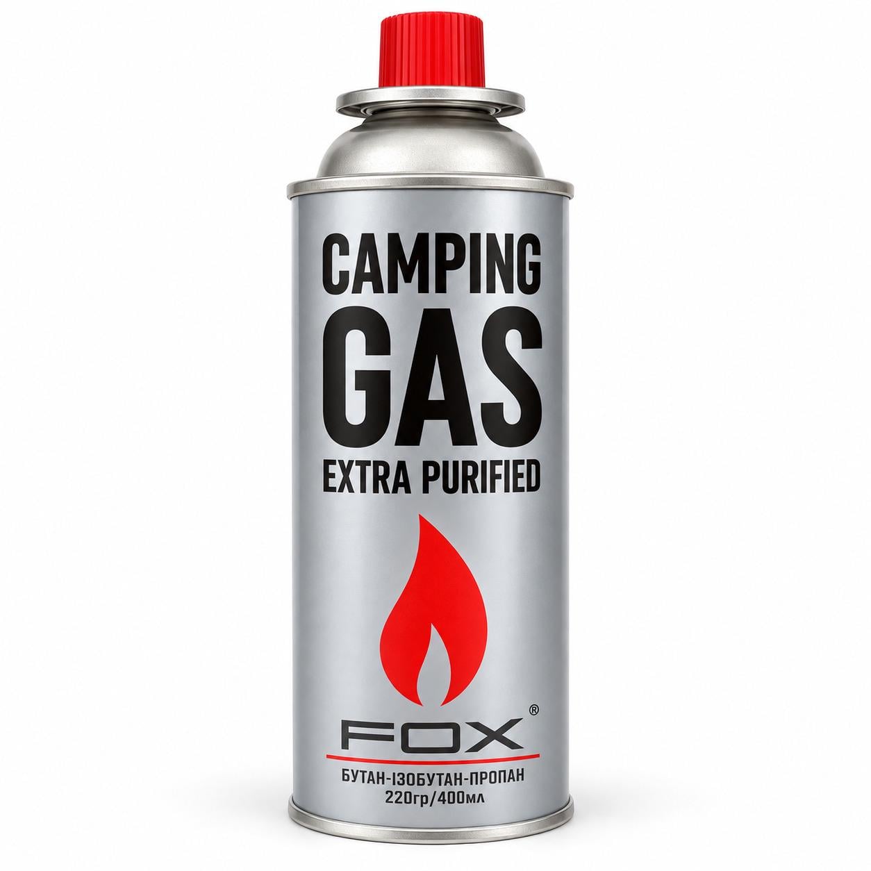 Газ Fox Camping для портативных газовых приборов всесезонный суперочищенный 400 мл (000007190)