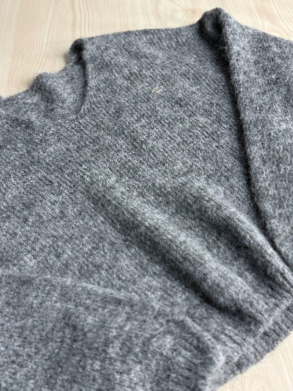 Свитер женский A-N 08-1 с шерстью вырез мыс OS Серый (5467) - фото 9