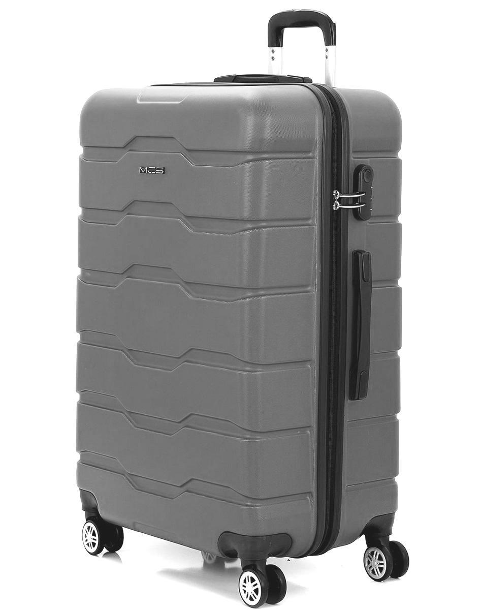 Чемодан пластиковый MCS V302 большой Серебристый (Mp00010)