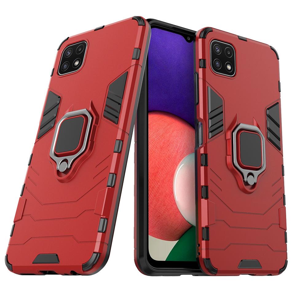Противоударный чехол Samsung Galaxy A22 5G A226 (подставка кольцо) Red (29695-2D)