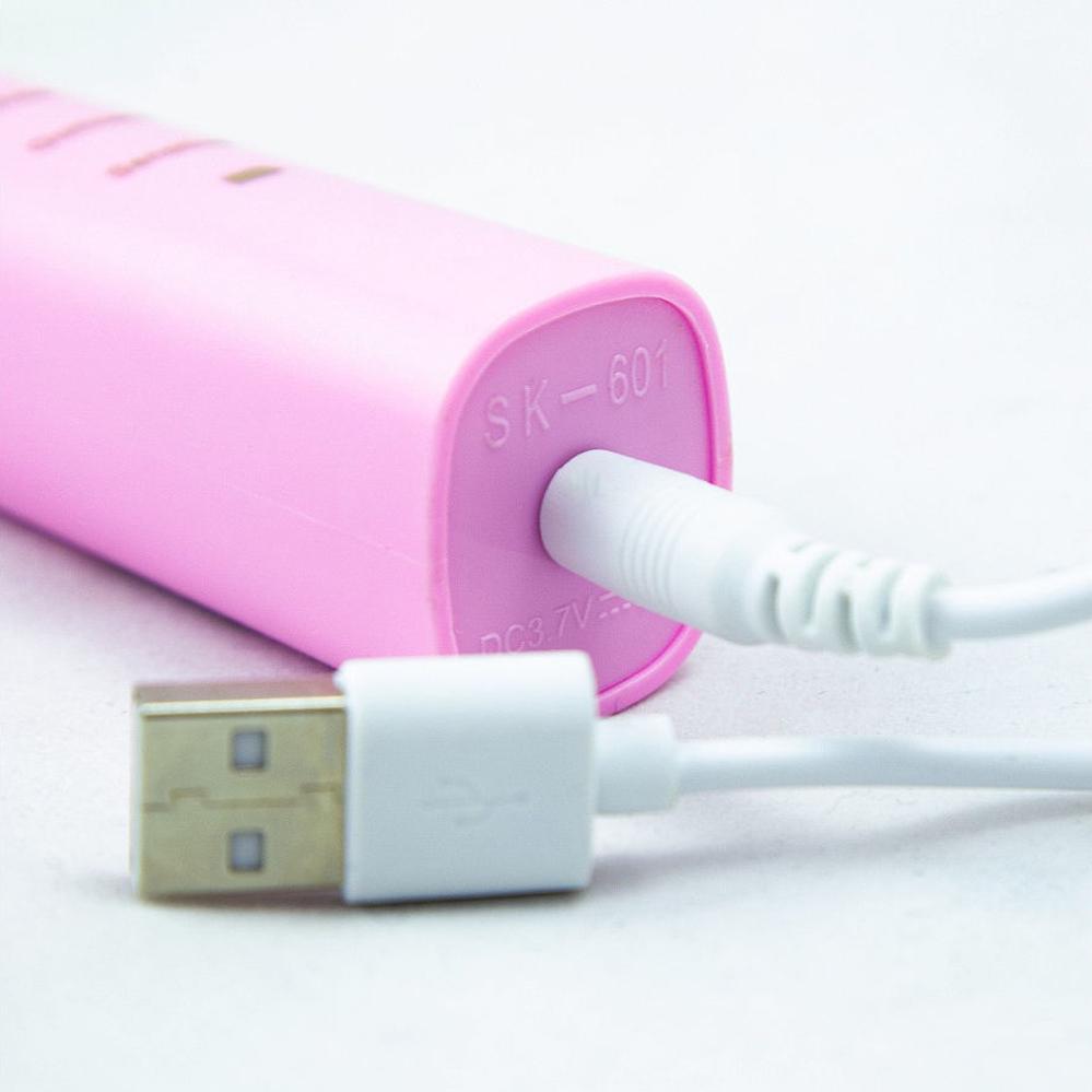 Электрическая зубная щетка Shuke SK-601 ультразвуковая 4 насадки Розовый (120.250.3) - фото 4