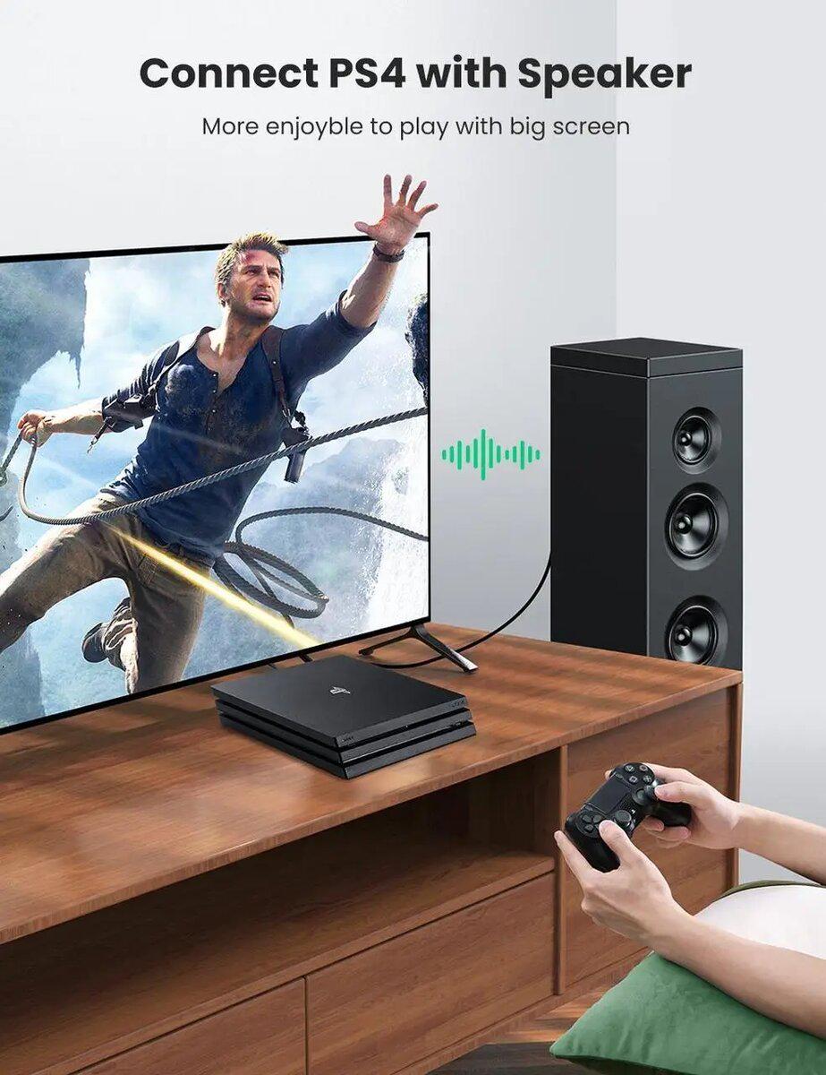 Кабель UGREEN AV122 Toslink Optical Audio 200 см Black (18646580) - фото 4 Кабель UGREEN AV122 Toslink Optical Audio 200 см Black (18646580) - фото 4