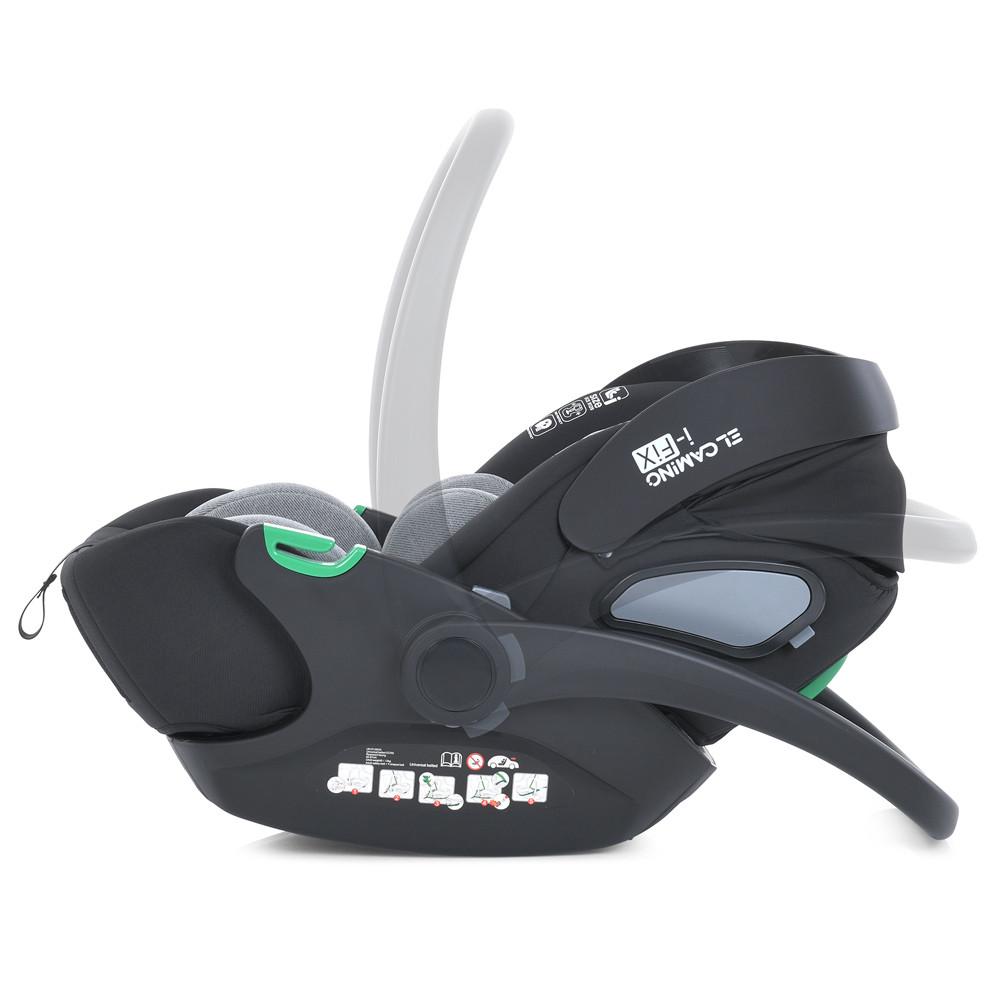 Автокрісло від народження El Camino ME 1110 i-FIX Royal i-SIZE R129 до 87 см 40-87 см Dark Gray (2763062644) - фото 4