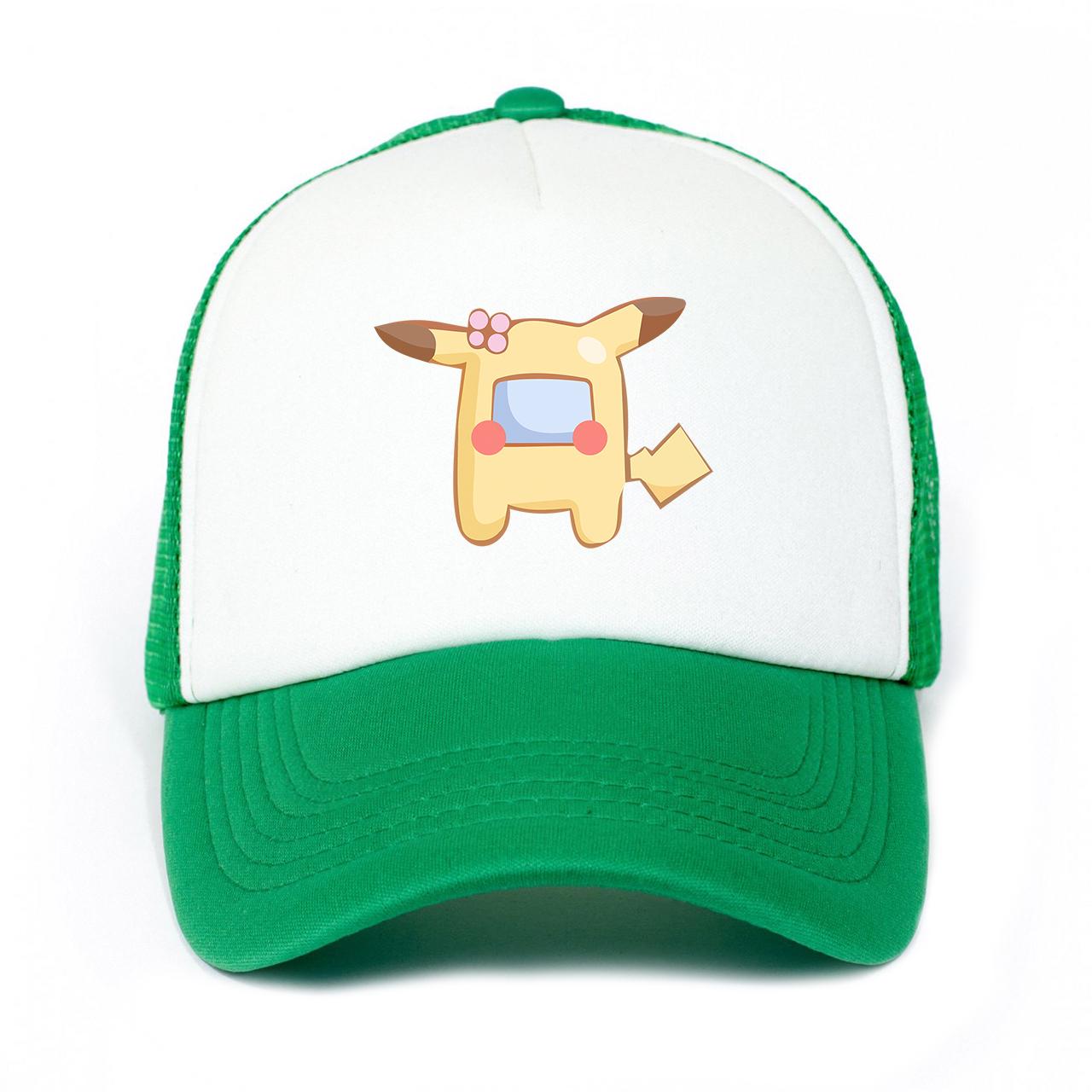 Кепка тракер детская Among Us Pokemon Pikachu Зеленый (33404-2419-KG)