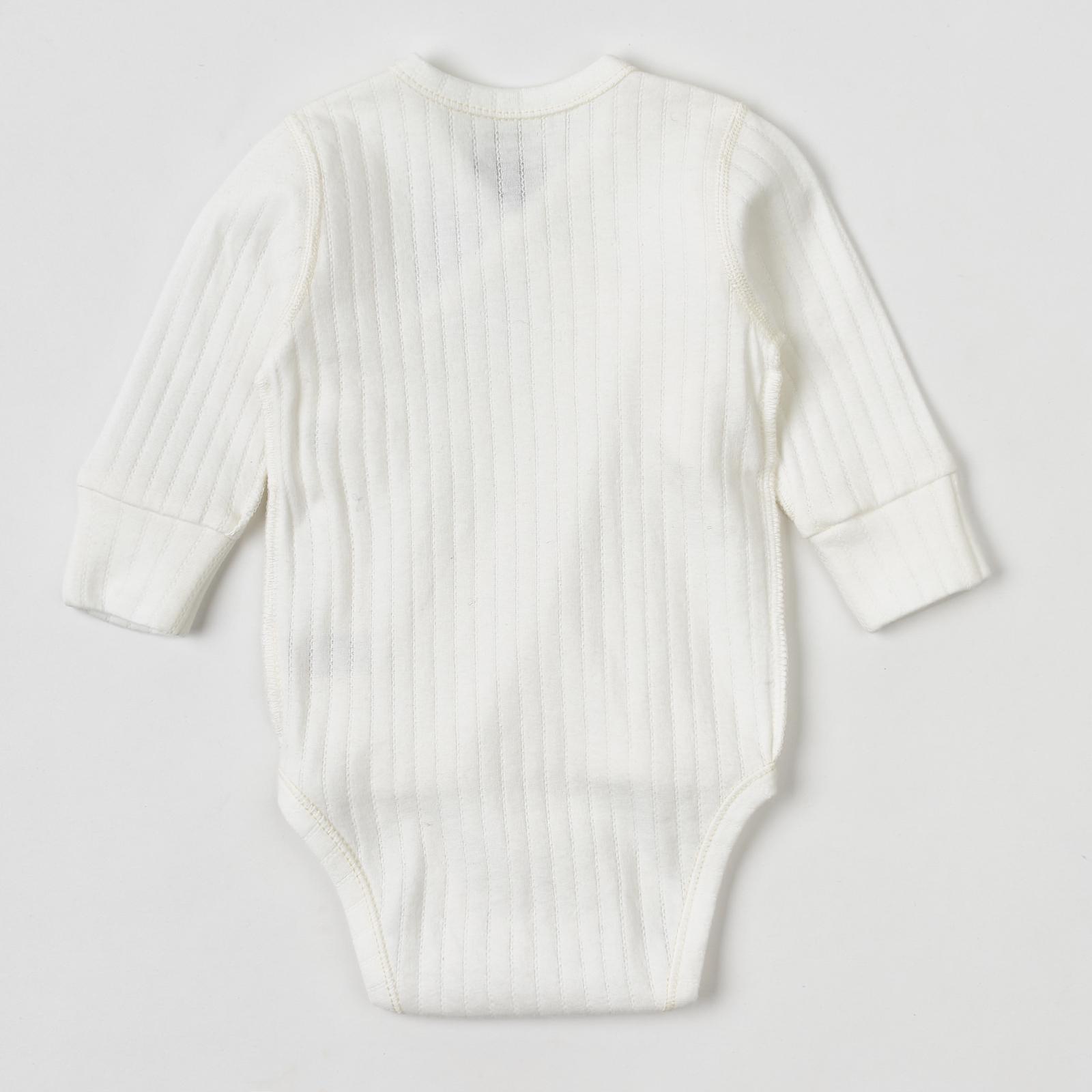 Боди с длинным рукавом на запах Ажур 50 см Белый - фото 2 Боди с длинным рукавом на запах Ажур 50 см Белый - фото 2