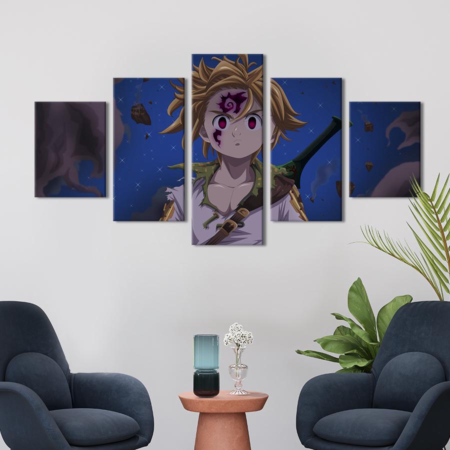 Картина на холсте Герой аниме Мелиодас 162x80 см (1446-52)
