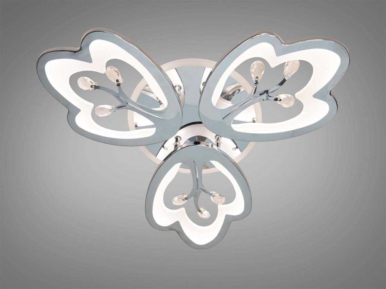 Люстра светодиодная для спальни Diasha 60 Вт с диммером и пультом (8148/3HR LED 3color dimmer)