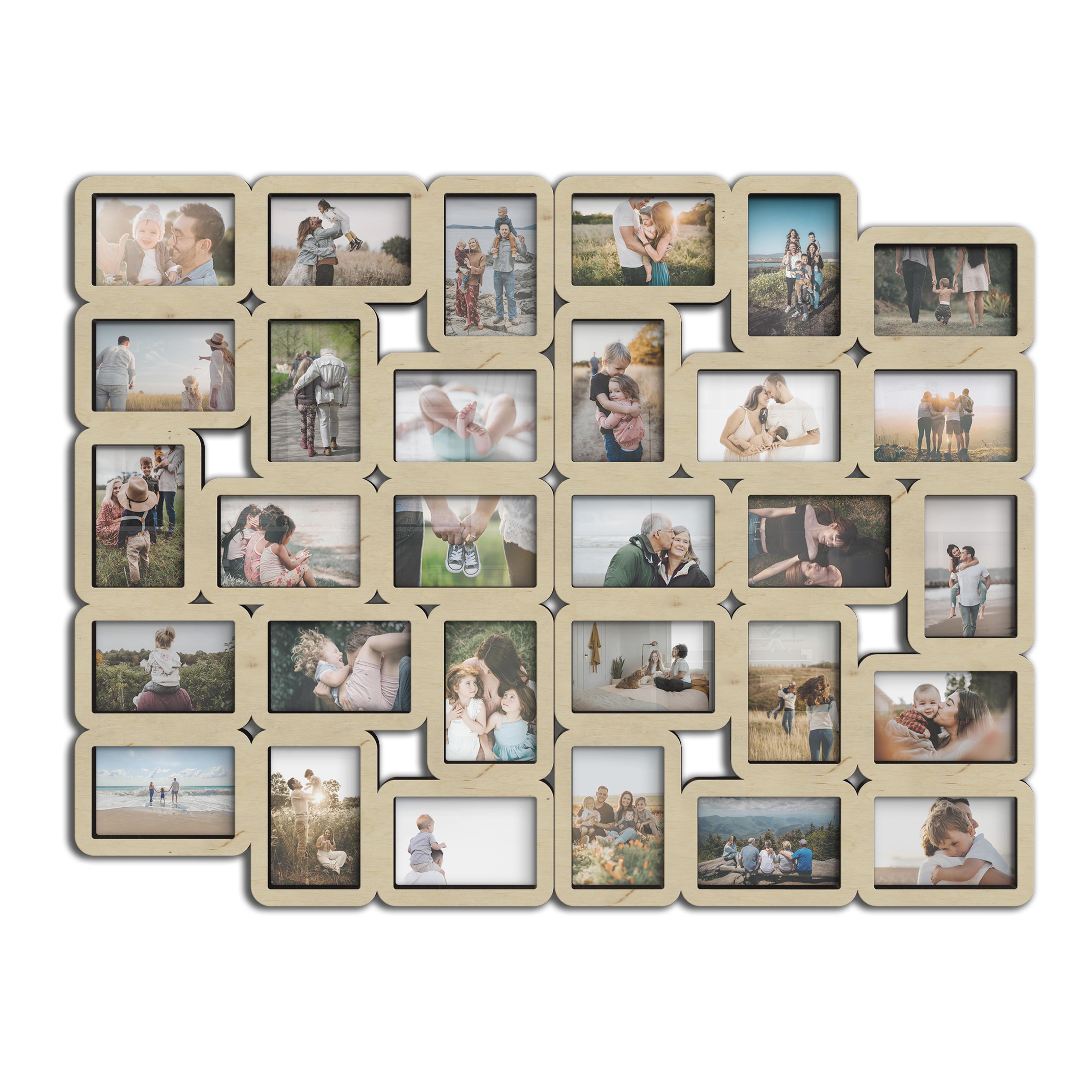 Фото-колаж на 30 фото The Frame Depot 10x15 см Натуральний (collage_30_photo_4x6_2_parts)