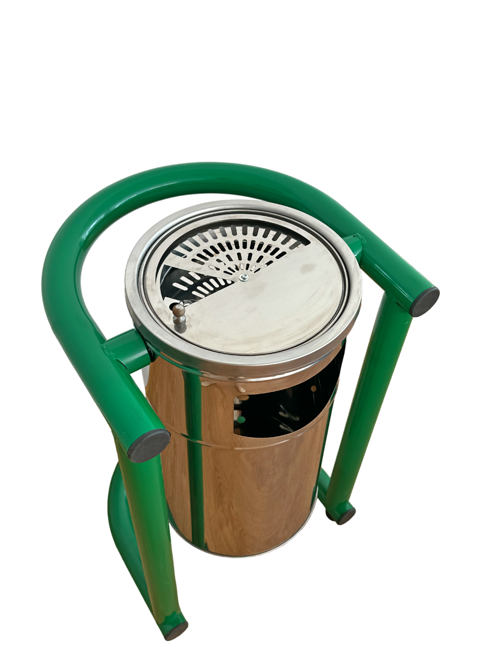 Урна-пепельница уличная MAXIFLOW из нержавеющей стали на подставке на 42 л (4505.5044S.430.00) - фото 7