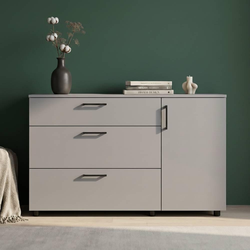 Комод Doros Торн 3Ш/1Д 135х51,6х80 см Серый (DRS-012107)
