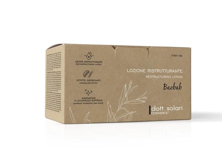 Ампули-лосьйон для волосся відновлюючі dott.solari COSMETICS з оліями баобаба та льону 12 шт./12 мл (78569855)