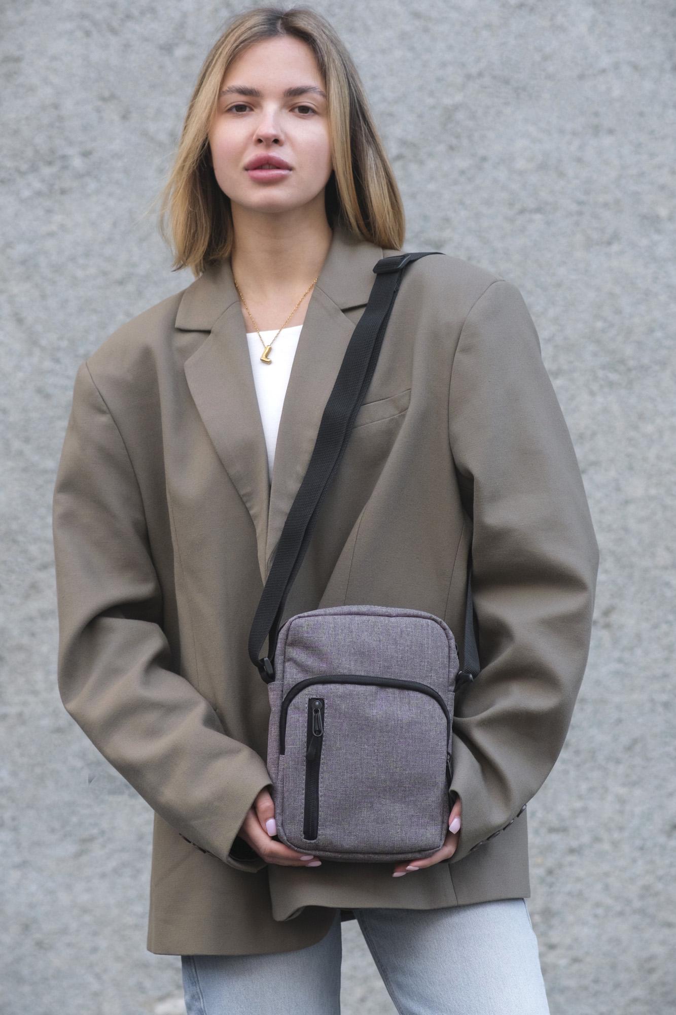 Мессенджер Without Basic Melange woman Gray (8049541)