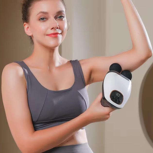 Електромасажер ручний Massage Gun Maxtop MP-921 акумуляторний 25W White/Grey (254d6e72) - фото 8