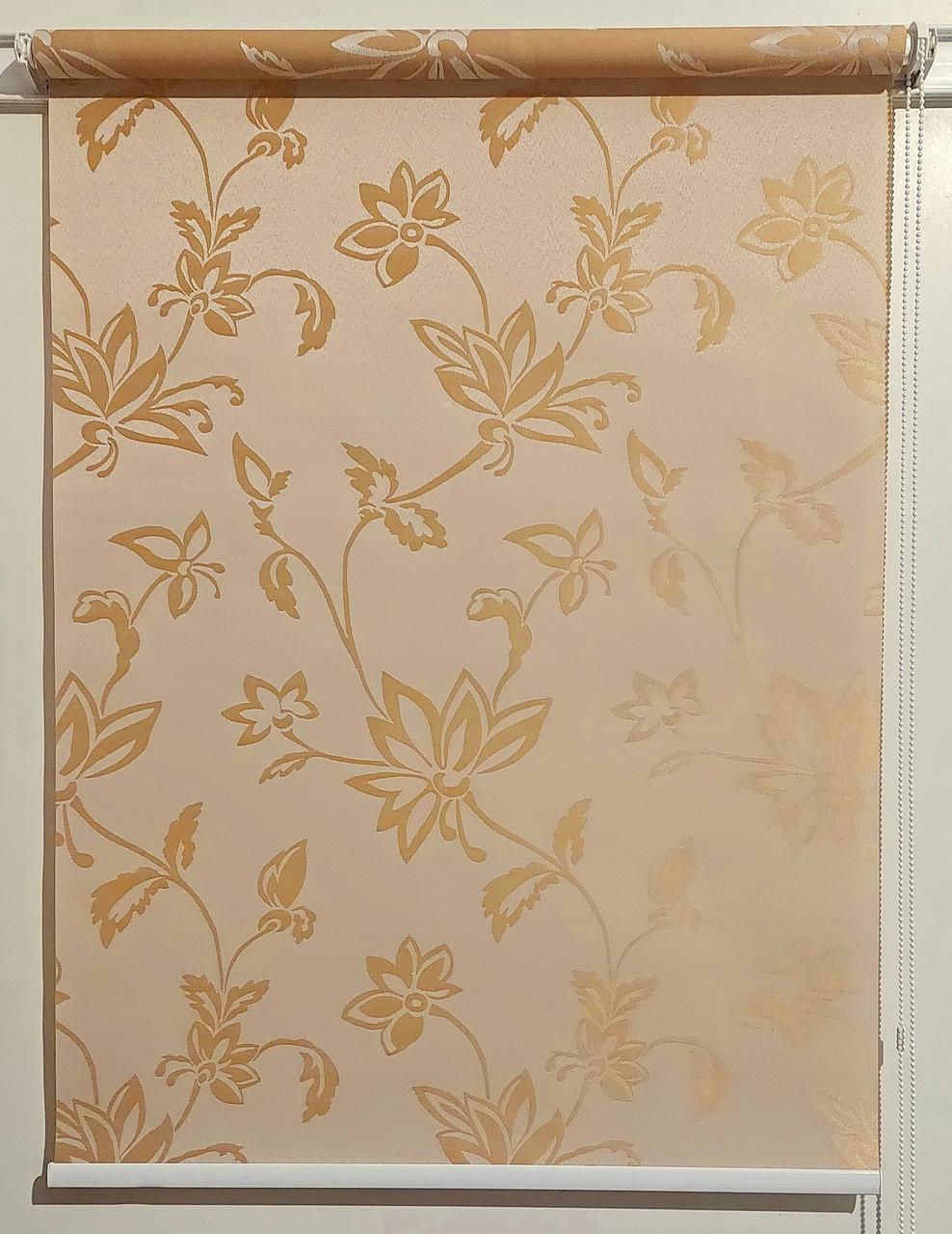 Рулонная штора Miranda Флаверс 75х200 см Персиковый (АТ-2279-76)