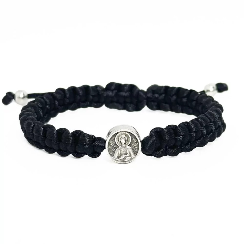 Браслет Святий Пантелеймон плетений Чорний (213011728)