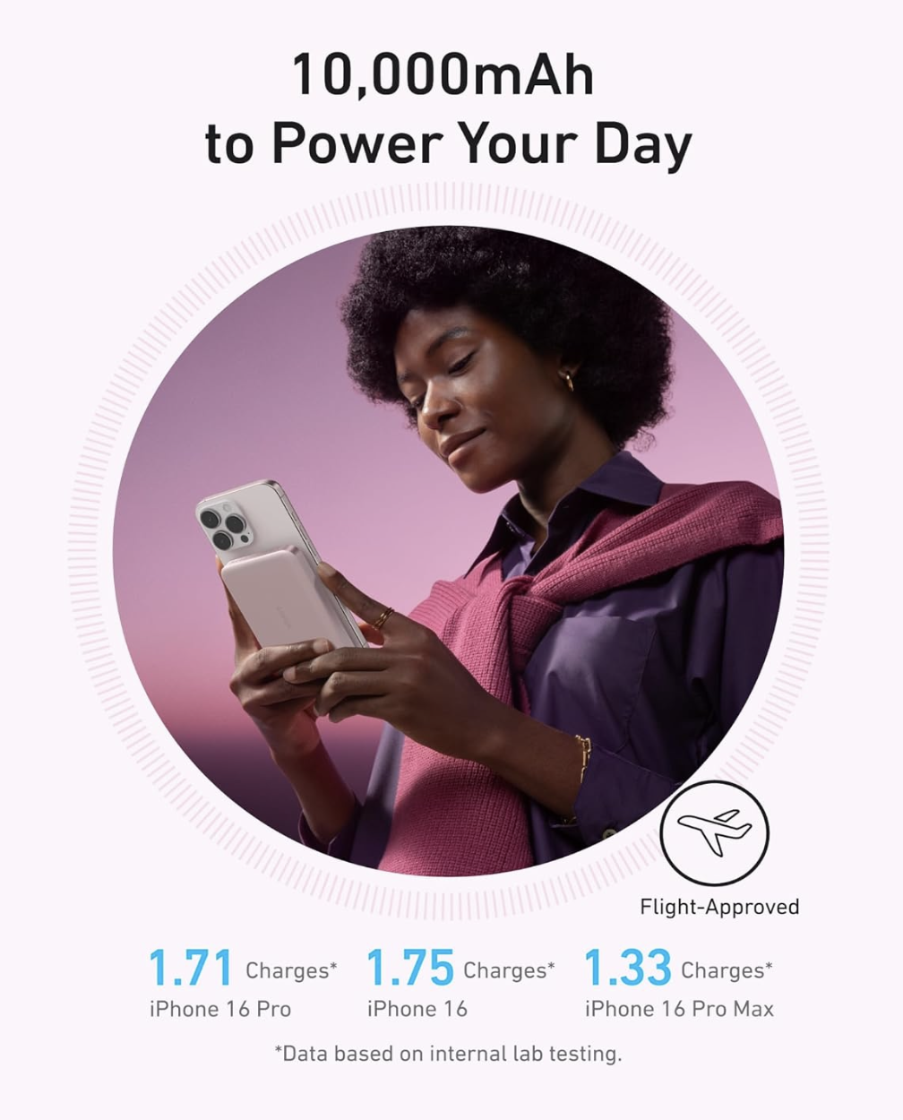 Повербанк Anker Ultra-Slim 10000 mAh MagGo Qi2 15W Pink (2423023383) - фото 6 Повербанк Anker Ultra-Slim 10000 mAh MagGo Qi2 15W Pink (2423023383) - фото 6