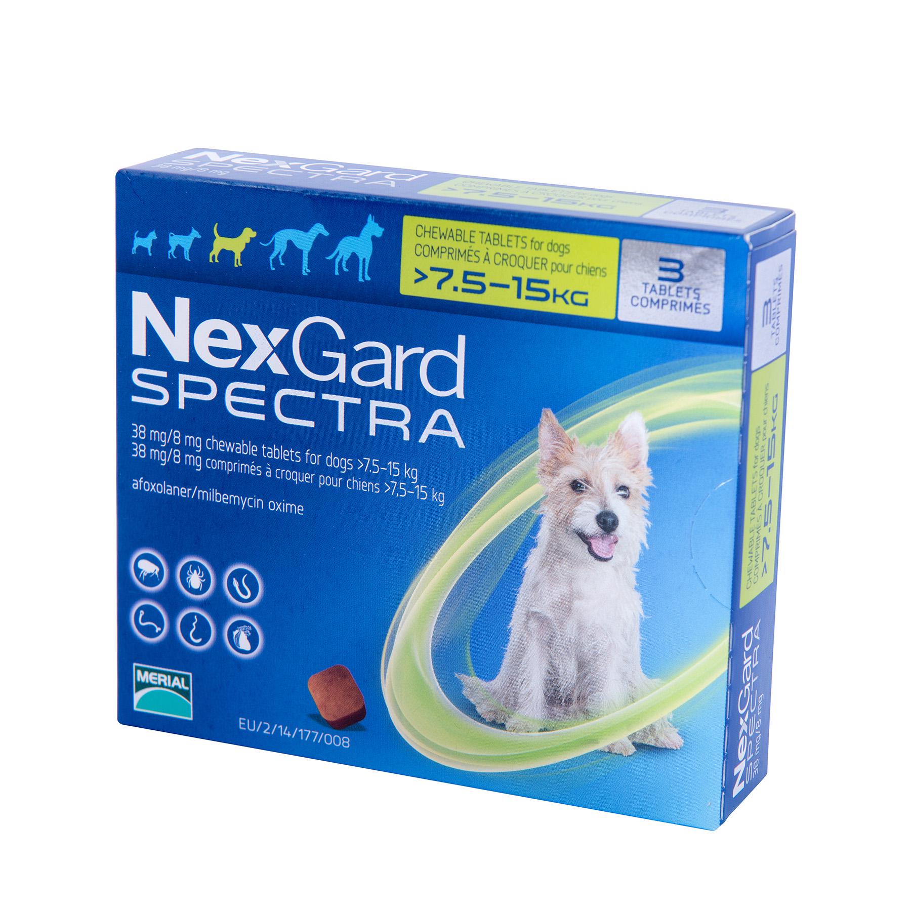 Пігулки протипаразитарні для собак NexGard Spectra 7,5-15 кг 3 таб. (001710)