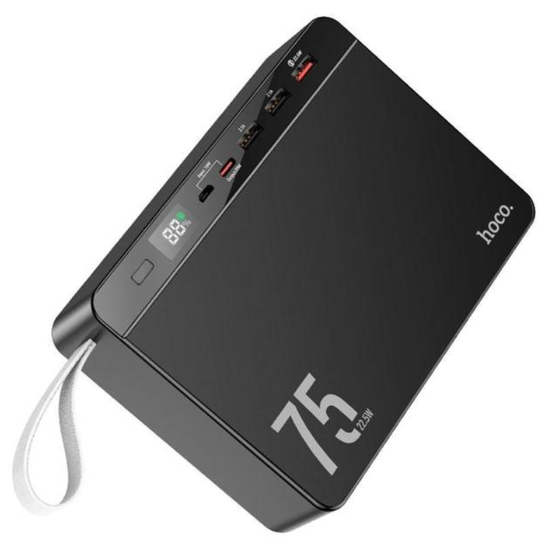 Повербанк Hoco J94 3USB/Type-C Overlord QC3.0+PD3.0 75000 mAh 22,5W з швидкою зарядкою Чорний (7583049) - фото 3