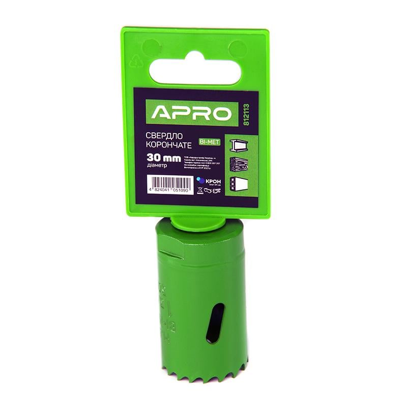 Сверло корончатое Apro Bi-Met Ø 30 мм (812113) - фото 2 Сверло корончатое Apro Bi-Met Ø 30 мм (812113) - фото 2