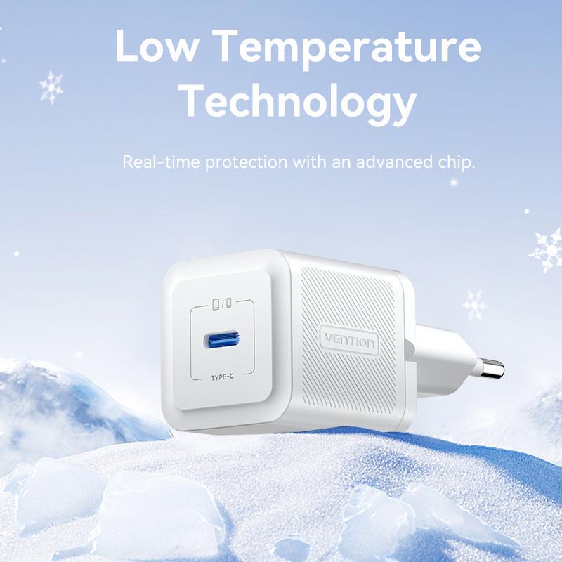 Зарядное устройство для Vention 20W GaN III Type-C 1C EU быстрая зарядка 20Вт Белый (FEPW0-EU) - фото 9