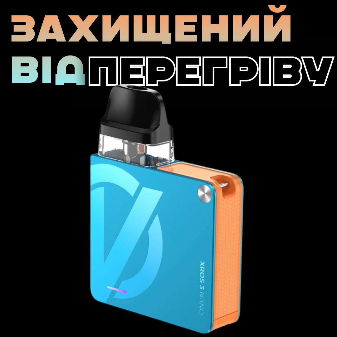 POD-система Vaporesso XROS 3 Nano Pod Kit многоразовая 1000 mAh 2 мл Bondi Blue (d1a65868) - фото 5