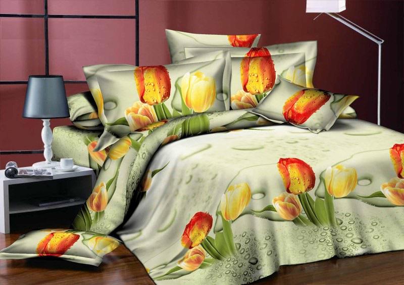 Комплект постельного белья Zastelli 11145 микросатин семейный 2х145х210 Зеленый