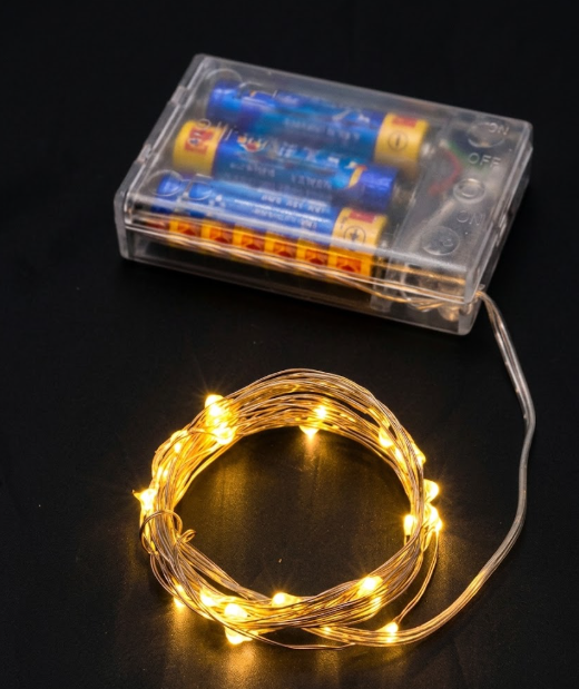 Гирлянда Роса на батарейках 30 LED 3 м Теплый белый (FFJ00146)