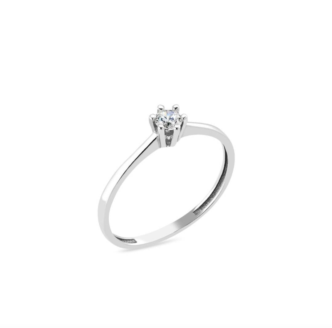 Кольцо женское с Белыми камнями р.16,5 925 пробы