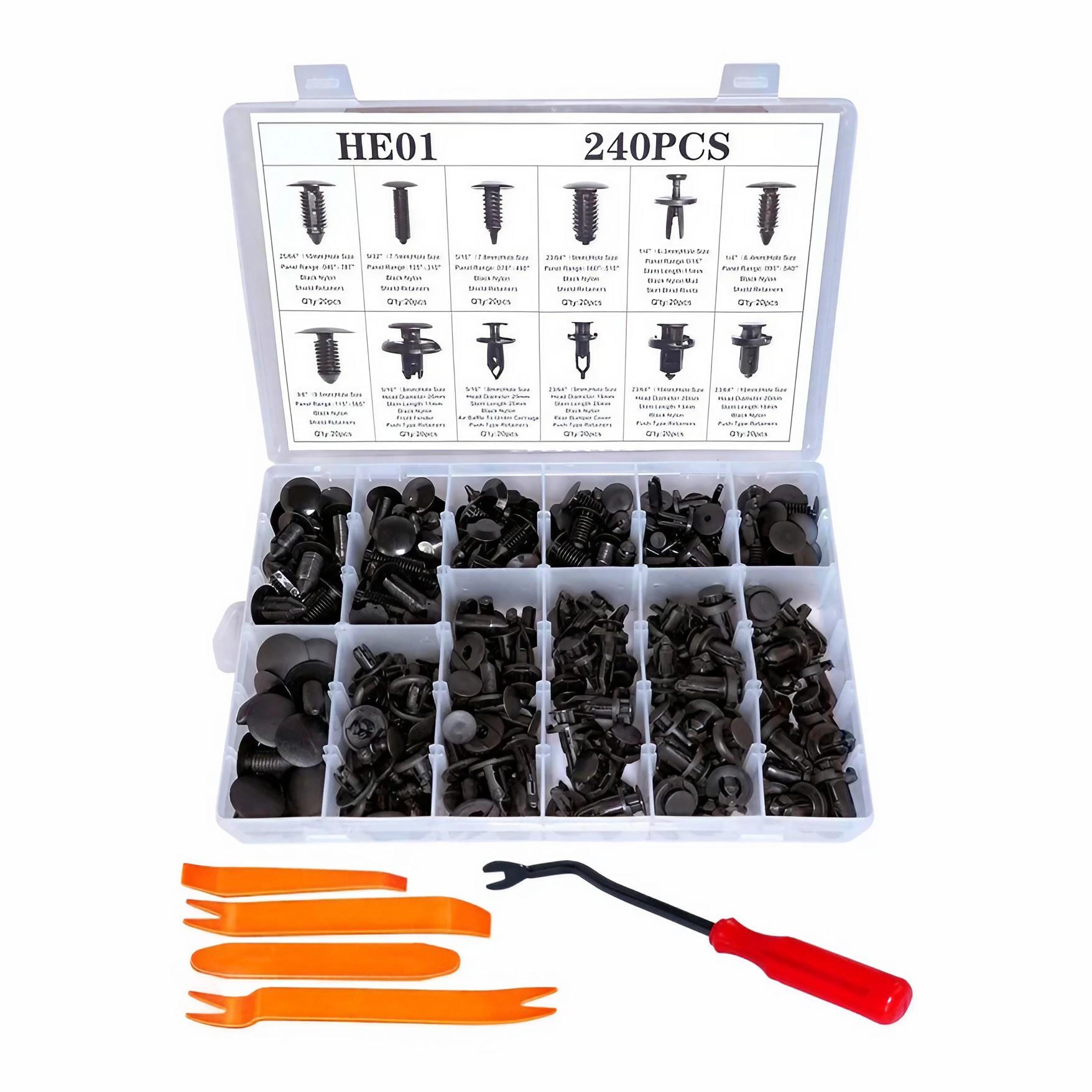 Клипсы автомобильные HE01 240 шт. (26851690)