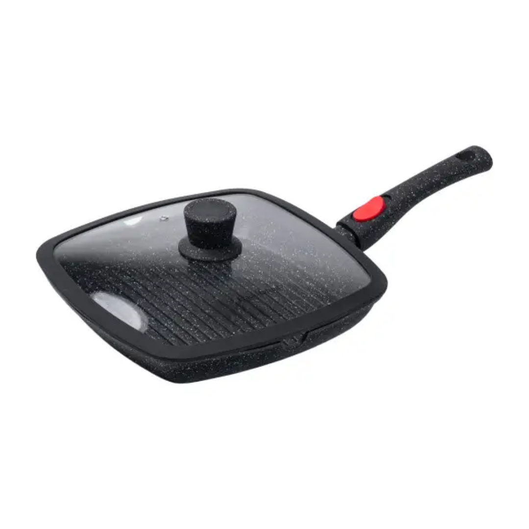 Сковорода-гриль Haus Roland алюминиевая с крышкой 1,5 л Сковорода-гриль Haus Roland алюминиевая с крышкой 1,5 л