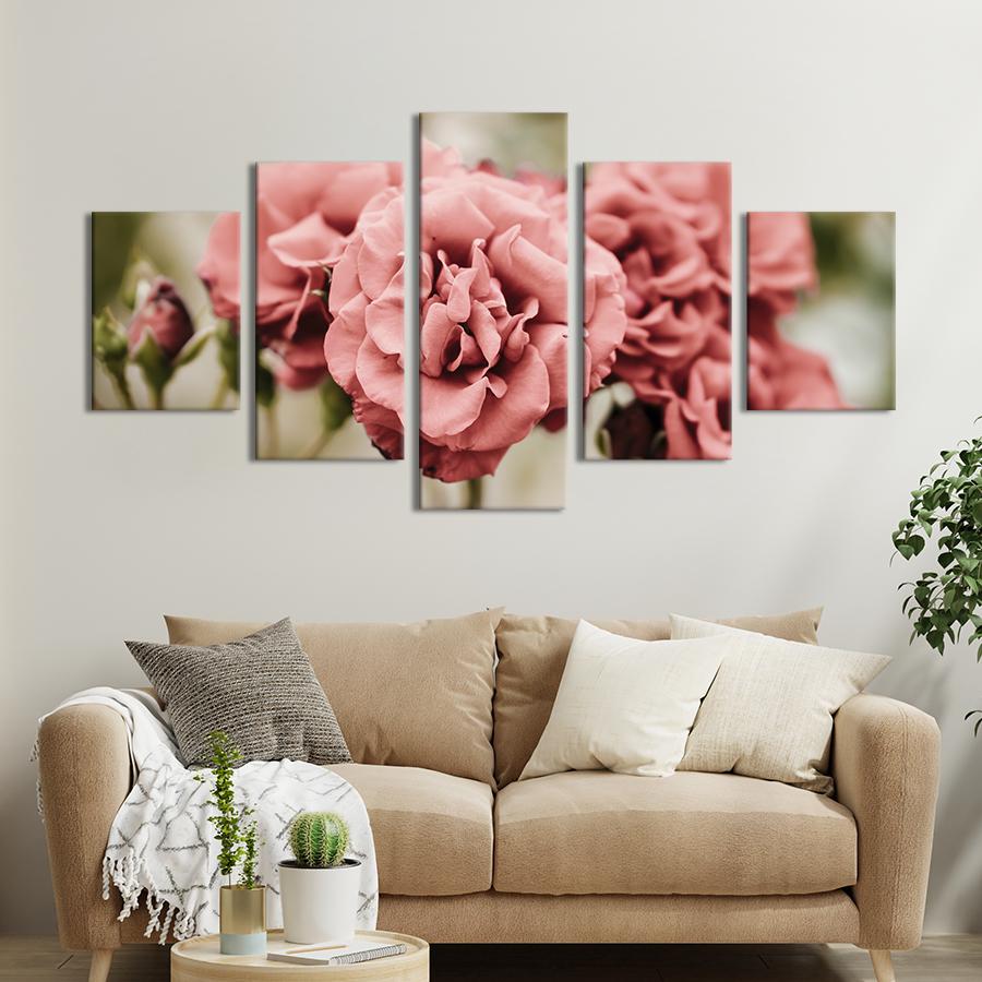 Картина на холсте Восхитительные цветы эустомы 187x94 см (921-52)