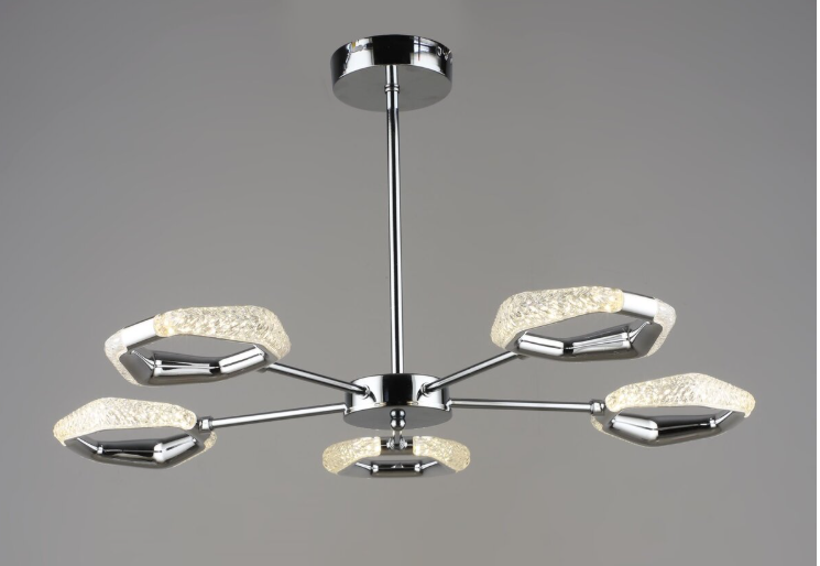 Люстра подвесная светодиодная Sirius B YH1304/5 CH 30W Хром (33307564)