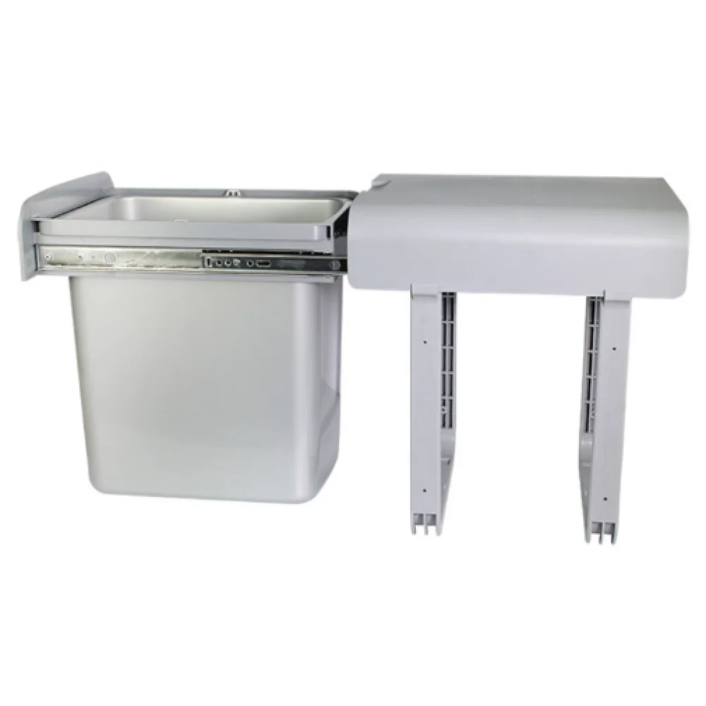 Мусорниця MÜLLER зі знімним відром та кришкою вбудоване висувне16 л Cірий (SO0908)