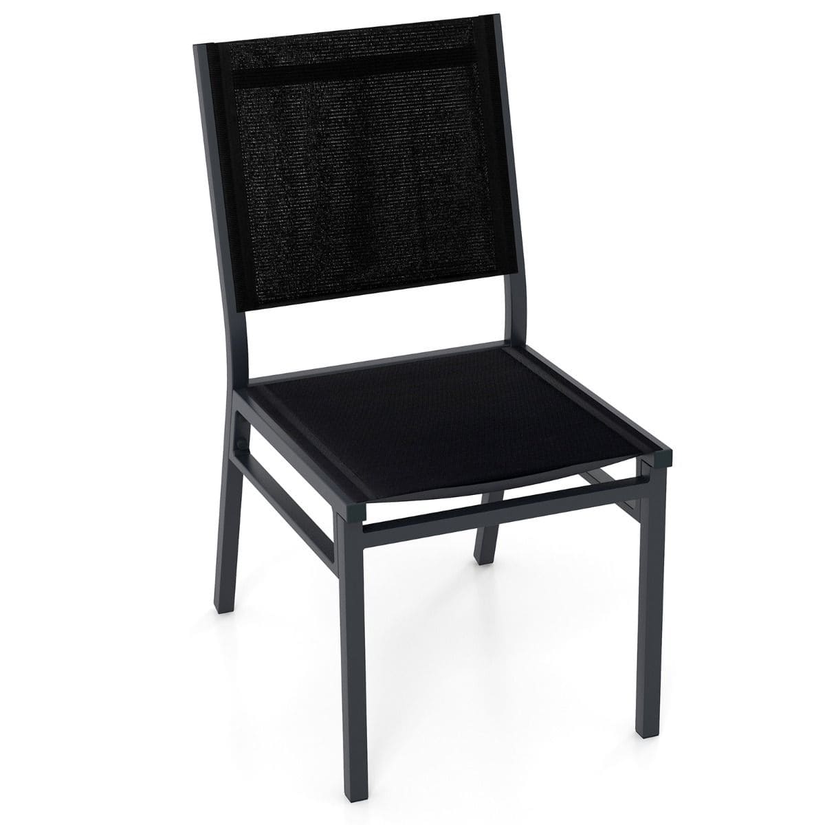 Стул садовый 60x45x87 см Черный (COSTWAY-01325)