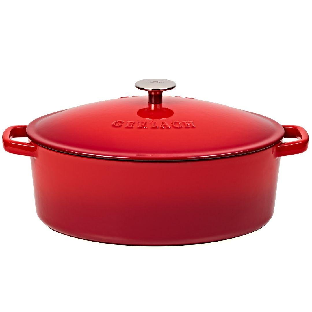 Сковорода чугунная Gerlach Natur Iron для любых плит овальная градиент 5,5 л 31 см Красный (2526479075) - фото 1 Сковорода чугунная Gerlach Natur Iron для любых плит овальная градиент 5,5 л 31 см Красный (2526479075) - фото 1