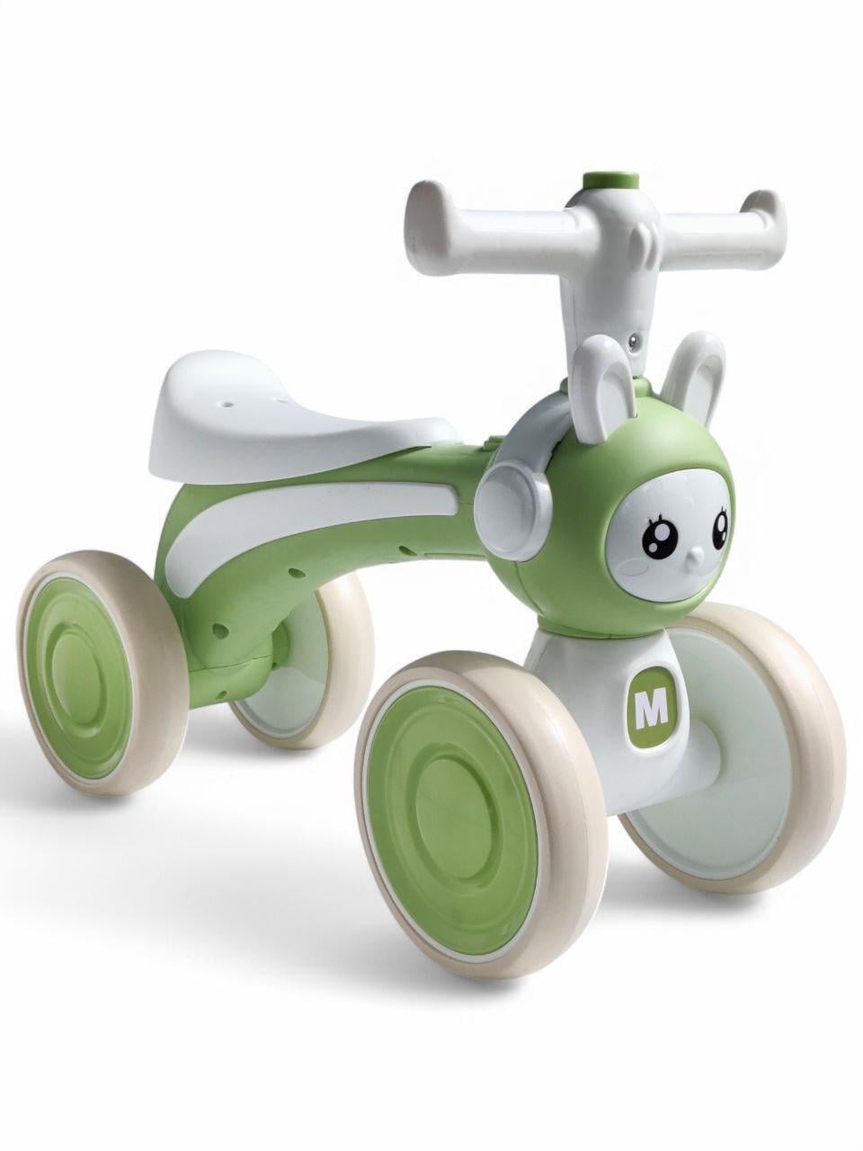Беговел Bunny M MN002-1 на 4 колесах до 40 кг со световыми и звуковыми эффектами Зеленый (MN002-1r-s)