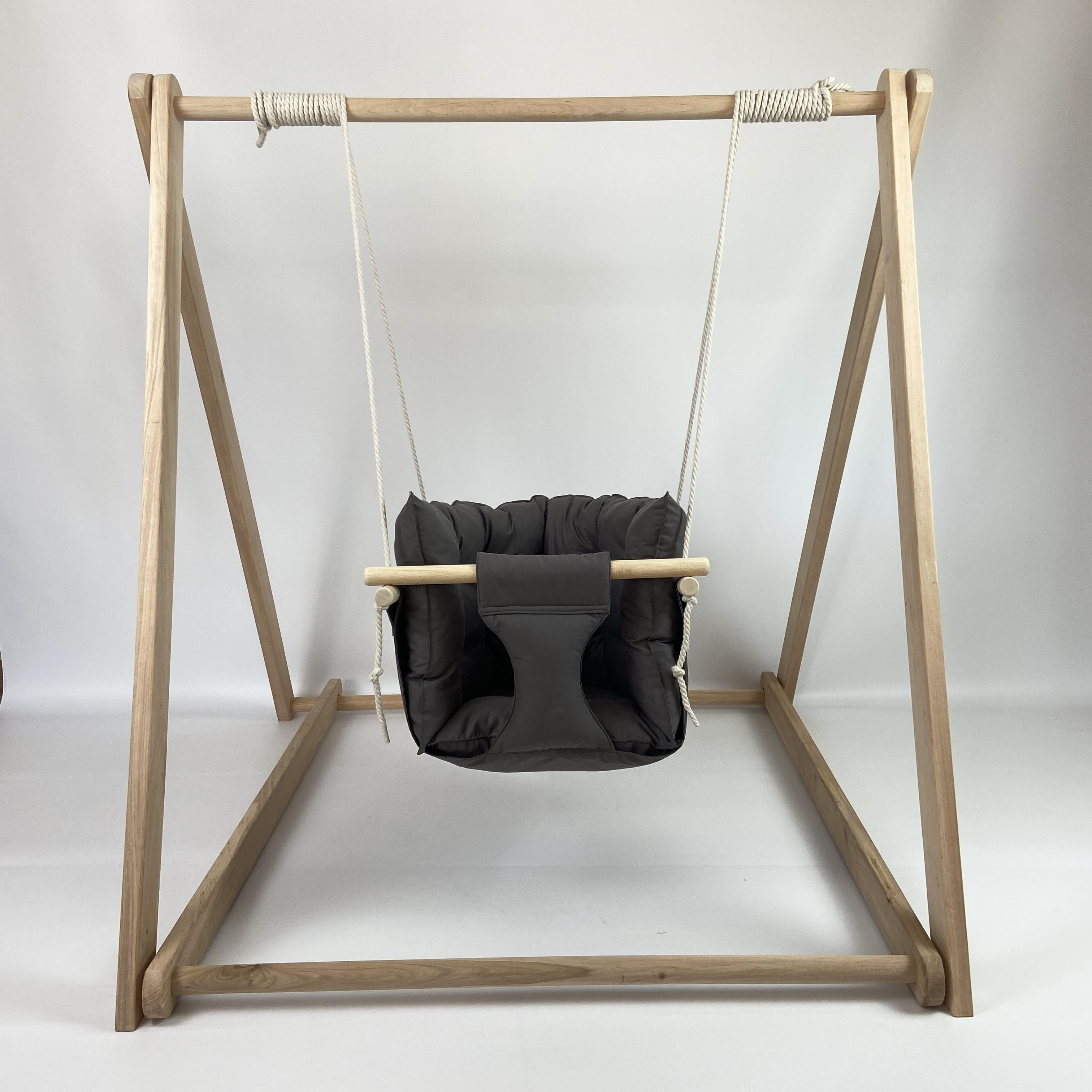 Комплект Деревянная опора Премиум из хлопка Темно-серый (gs-8983)