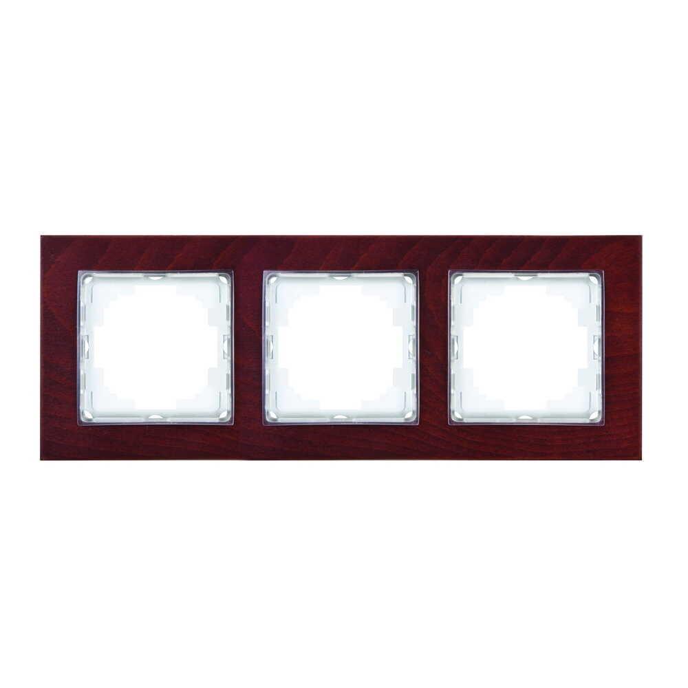 Рамка трехместная Nilson Alegra Черешня (25СY0093)