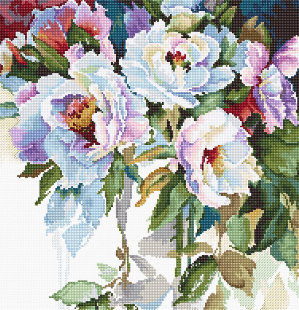 Набор для вышивки крестиком Luca-S B2400 Белые розы