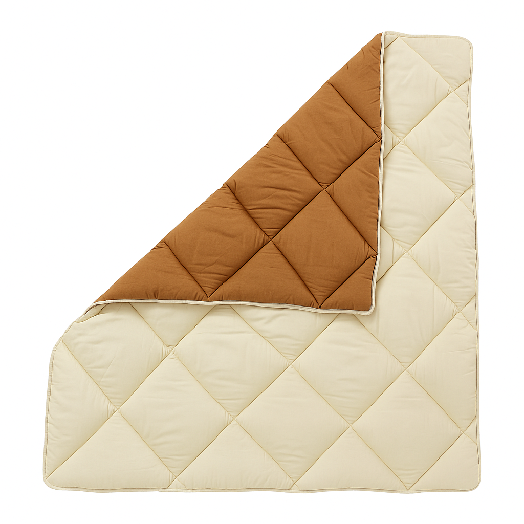 Ковдра FRIENDLY ALASKA стьобана антиалергенна 150x205 см Темно-бежевий/Молочний (1-00150_33832)