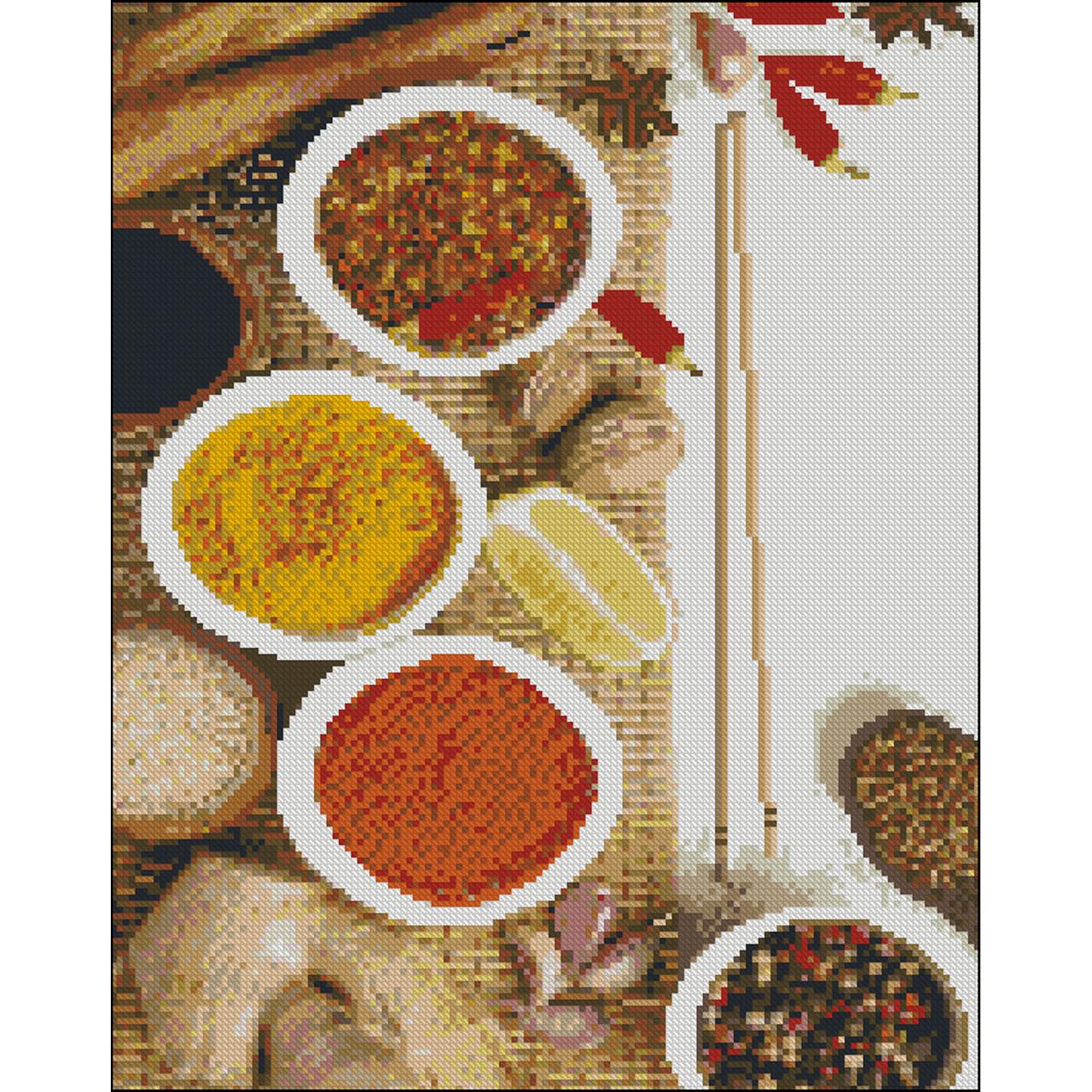 Алмазная мозаика Strateg Восточный стол без подрамника 40х50 см (ZAV4050-19)