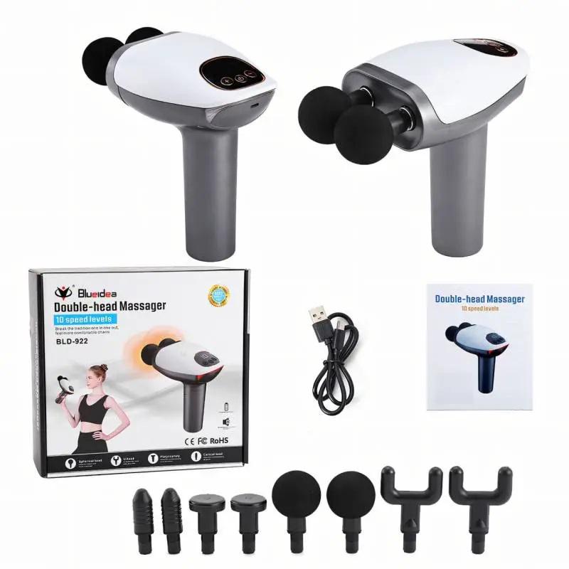 Електромасажер ручний Massage Gun Maxtop MP-921 акумуляторний 25W White/Grey (254d6e72) - фото 6