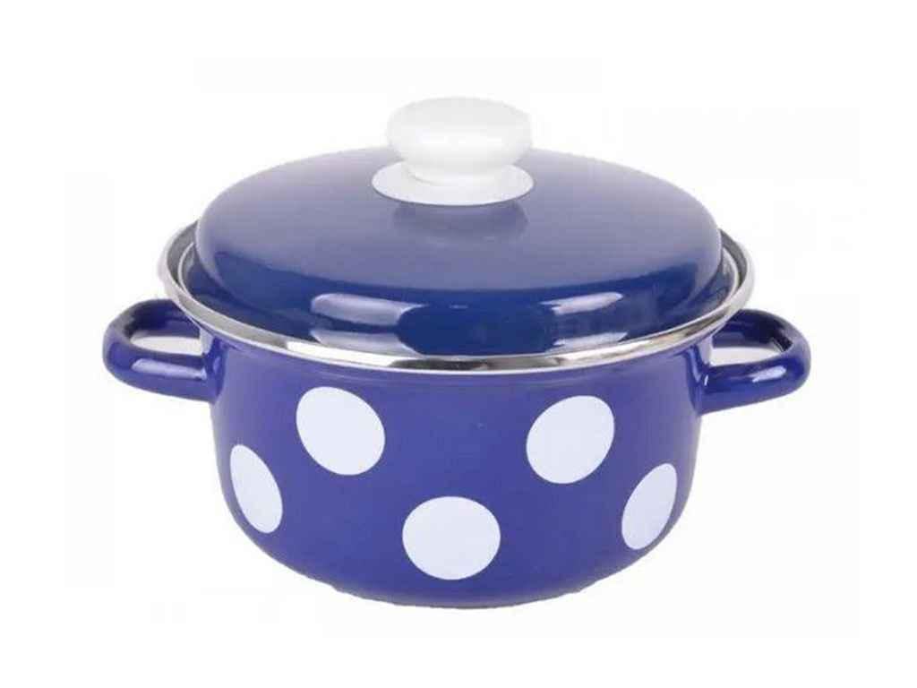 Кастрюля Idilia Белый горох 2 л Синий (I1810/4)